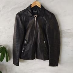 定価15万円相当 Schott シングルライダース ブラックレザー Sのサムネイル