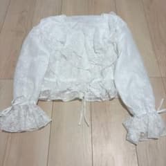 Heather アソートラッフルフリルブラウス オフホワイト F