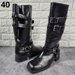 y2k 00s black ringboots belts unisex