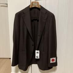 【美品】ユニバーサルランゲージ　マーリン＆エヴァンス生地　ブラウンジャケット 美品】ユニバーサルランゲージ マーリン＆エヴァンス生地 ブラウン
