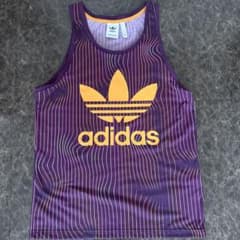 adidas トレフォイル タンクトップ パープル Lのサムネイル
