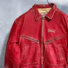 BMOD レザー ジャケット 古着 80s 90s 赤 ディーゼル DIESEL - メルカリ