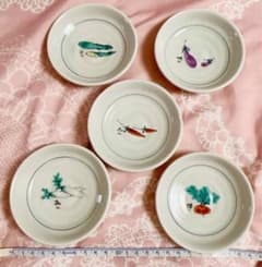 野菜柄 小皿 豆皿 焼物 五峰窯 アンティーク 絵皿 - メルカリ