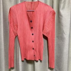 PLEATS PLEASE イッセイミヤケ カーディガン オレンジのサムネイル