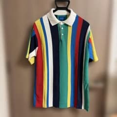 BEAMS マルチストライプ ポロシャツ Mサイズのサムネイル