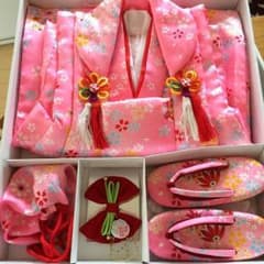 値下げ中❤️送料無料❤️子供用の着物7点セット❤️今なら足袋が付いて8点セット！のサムネイル