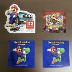 マリオカート ワールド スーパーマリオ　ステッカー　シール　4点