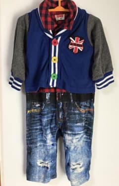 重ね着風ロンパース 80のサムネイル