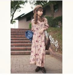 (新品＊未使用)フィフス フラワーロングシャツフレアワンピースのサムネイル