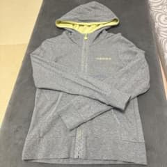 adidas ジップアップパーカー レディースグレー×イエローのサムネイル