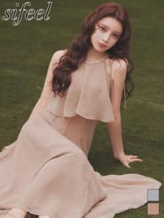 【sifeel】シフィール ビジュー シフォン ドレス/キャバドレスのサムネイル
