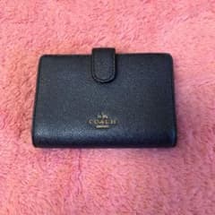 【かば子様専用】COACH コーチ 二つ折り財布　ミッドナイト（ネイビー）のサムネイル