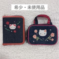 希少　ハローキティ　キティちゃん　サンリオ　デニム　手帳　ケース　ポーチ　未使用 希少 ハローキティ キティちゃん サンリオ デニム 手帳 ケース ポーチ