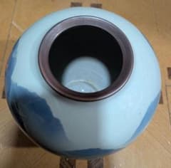 九谷焼 壷・花瓶 山水画 陶器 - メルカリ