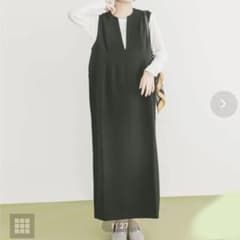 ITEMS URBAN RESEARCH　ジャンパースカート　黒　ブラックのサムネイル