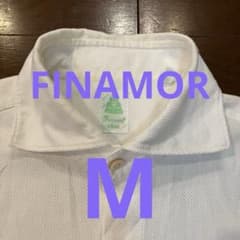FINAMORE フィナモレ 白 シャツ 定価46,200円 M イタリア製のサムネイル