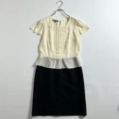 美品 ローラアシュレイ フォーマル タック ドッキング ワンピース 11 