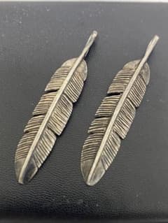 フェザー ペンダントトップ 2個セット シルバー 検）ナバホ Navajo 