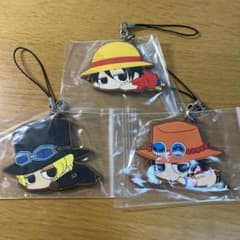 ONE PIECE だるーん　ラバーストラップ　ルフィ　エース　サボのサムネイル