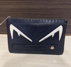 FENDI セレリア モンスター バグズアイ レザー ブラック 黒 シボ革 FENDI セレリア モンスター バグズアイ レザー ブラック 黒 シボ革