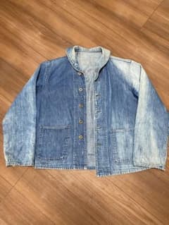 40s us navy デニム　ショールカラー　ジャケットのサムネイル