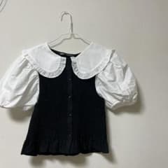 zara  半袖　フリルブラウスのサムネイル