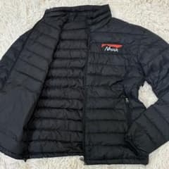 287ほ　美品 ナンガ ダウンジャケット　ブラック　胸ロゴ　スタンドカラー 287ほ 美品 ナンガ ダウンジャケット ブラック 胸ロゴ スタンドカラー