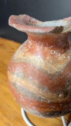 メキシコ彩陶土器　彩色とヘラによる光沢処理が見られる壺 メキシコ彩陶土器 彩色とヘラによる光沢処理が見られる壺 - メルカリ