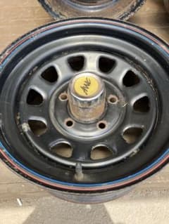 AWC アストロにて使用 15インチ スチールホイール 4本セットのサムネイル