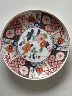 有田焼】古伊万里様式 色絵 金彩 菊花 牡丹文 中皿 飾り皿 和食器