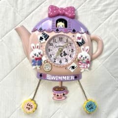swimmer スイマー ユニコーン 掛け時計 振り子時計 ブルー | Shop at