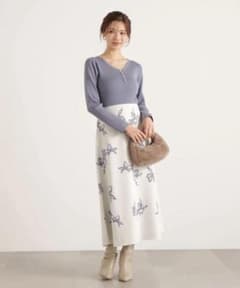 PROPORTION BODY DRESSING 花柄ジャガードニットワンピースのサムネイル