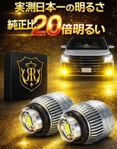 爆光世界一 L1B イエロー LEDフォグ 実測15000LM ロイヤルガード