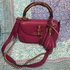GUCCI バンブー2way バッグ パープルのサムネイル