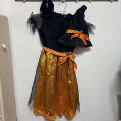 ハロウィン　魔女衣装　size150 手袋 帽子付きのサムネイル
