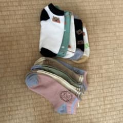 くま柄 アンクルソックス 複数セットのサムネイル