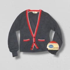 ▪️60s PILGRIM ピルグリム ビンテージ カーディガン バイカラー 赤 