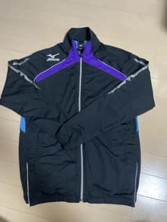 MIZUNO 남성 저지 재킷 & 바지 블랙 보라색