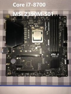 CPU+マザー】Core i7-8700+MSI Z390M-S01 OSあり - メルカリ