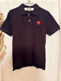 PLAY COMME des GARÇONS ブラック半袖ポロシャツ - メルカリ