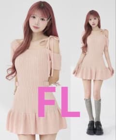 Darich ロゴケーブルワンショルニットミニワンピース - メルカリ