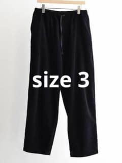COMOLI 25AW コーデュロイ ドローストリングパンツ ブラック サイズ3 