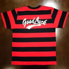 ★ラスト1枚★黒赤ボーダーTシャツ S Good Luckオリジナルマックショウのサムネイル
