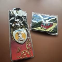 シンガポール キーホルダー香港磁石ー 2点セットのサムネイル