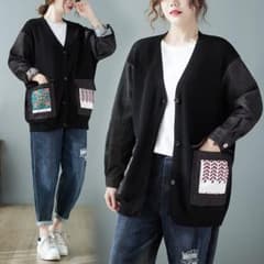 秋冬ゆったりトップス森女風女性出勤適用のサムネイル