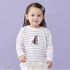 신품 태그 첨부 DISNEY WISH 테두리 튤 긴팔 T 셔츠
