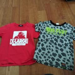 X-LARGE 赤 Tシャツとヒョウ柄 Tシャツ セットのサムネイル