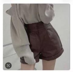 GRL レザーショートパンツ[tu88] S ブラウンのサムネイル