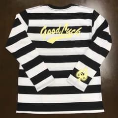 ★ラスト1枚★黒白ボーダーロンT L Good Luckオリジナルマックショウ★のサムネイル