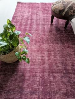 88×170 ワインレッドオーバーダイワンカラー　トルコヴィンテージラグ 88×170 ワインレッドオーバーダイワンカラー トルコヴィンテージラグ